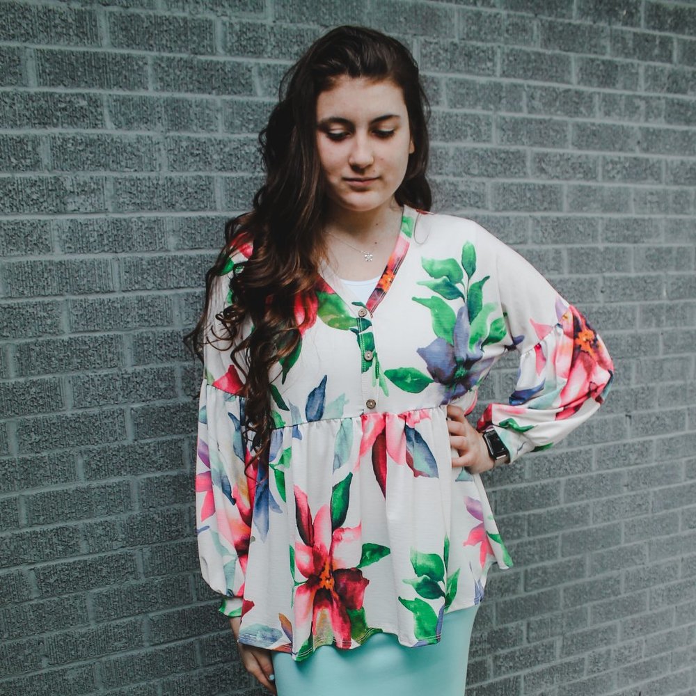 Spring Floral Blouse